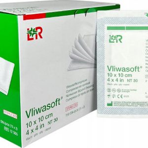Vliwasoft Rau Kompres sterilní 10 x 10cm/4vrs. 150 ks Rozměr: 7,5×7,5 cm