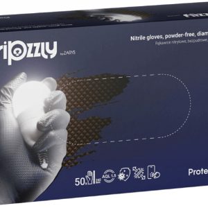 Zarys Rukavice nitrilové Gripzzly, 50 ks, černé, nepudrované Rozměr: L