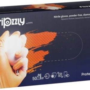 Zarys Rukavice nitrilové Gripzzly, 50 ks, oranžové, nepudrované Rozměr: XL