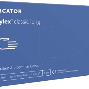 Mercator Medical Nitrylex Classic Long modré nepudrované 100 ks Rozměr: XL