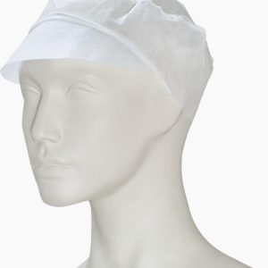 Čepice s kšiltem z netkané textilie, 100 ks Barva: Bílá