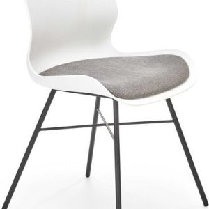 Halmar Jídelní židle K488, bílá/šedá