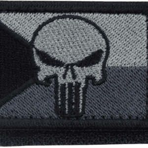 Nášivka: Vlajka Česká republika PUNISHER [55×38] [ssz] šedá | černá