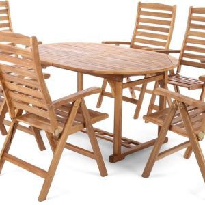 Home Garden Zahradní nábytek Akacja,   stůl + 6 polohovatelných židlí