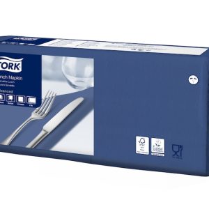 477215 Tork tmavě modrý ubrousek-oběd, 33x33cm, 2vrstvy, 1/4, 200ks