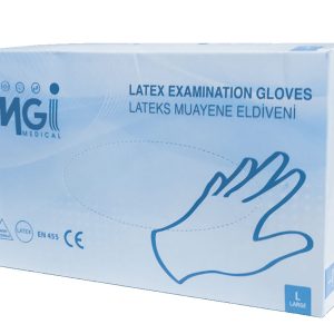MGI Medical Rukavice latexové MGI, 100 ks, bílé, pudrované Rozměr: L