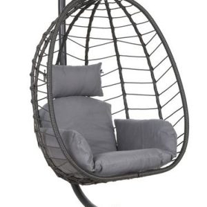 Home Garden Závěsné zahradní křeslo Lugo, šedé