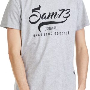 SAM 73 Pánské triko CALVIN Šedá 4XL