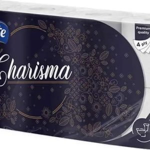 Toaletní papír GRITE CHARISMA, 8 rolí, 4 vrs., bílý