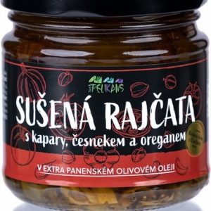 The Pelikans Sušená rajčata v extra panenském olivovém oleji s kapary, česnekem a oregánem