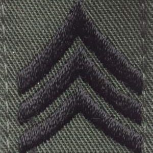 Nášivka: Hodnost US ARMY límcová Sergeant olivová | černá