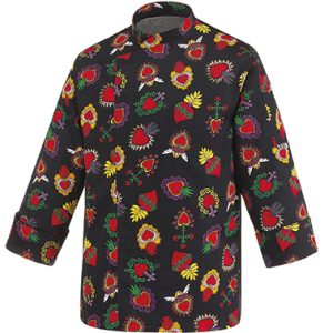 Kuchařský rondon EGOchef Srdce 100% bavlna – dlouhý rukáv S