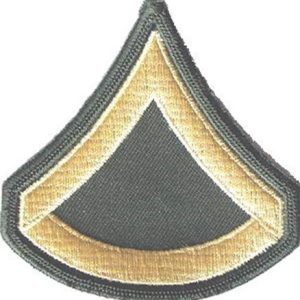 Nášivka: Hodnost US ARMY rukávová Private First Class olivová | žlutá