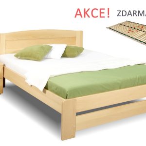 Postel s roštem Justina,120×200, 140×200, masiv buk