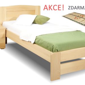 Postel s roštem Justina, 90×220, masiv buk