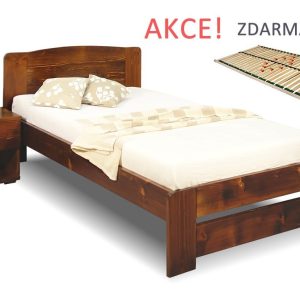 Postel s roštem Justina, 90×220, masiv smrk