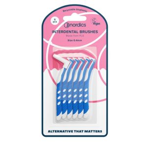 Mezizubní kartáčky z recyklovatelného bioplastu PLA 0,40 mm NORDICS 6 ks