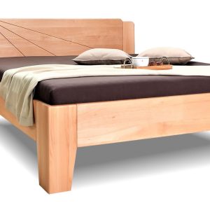 Dřevěná postel z masivu Kleopatra 1, 160×200, 180×200, masiv buk