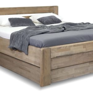 Postel dvoulůžko s úložným prostorem Primátor 180×220 cm, masiv buk