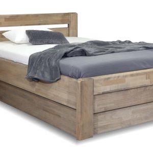 Postel s úložným prostorem Primátor, 140×200, masiv buk