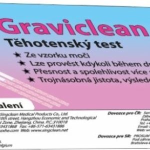 Graviclean těhotenský test proužky 3 ks