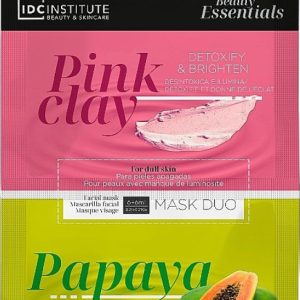 IDC Institute – MASK DUO Růžový jíl a Papája Pleťová maska