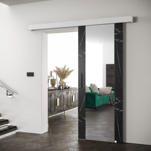 Abika Posuvné dveře 90 Salwador 2 Černý mramor  90/204/ krycí lišta 200/12/7 barevné provedení