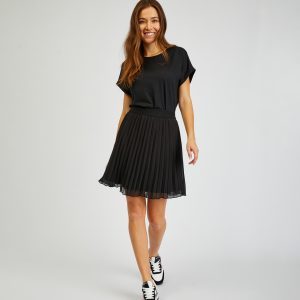 SAM 73 Dámská plisovaná sukně PERSEUS Černá XL-2XL