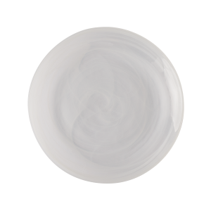 Talíř mělký bílý 21 cm – Elements Glass