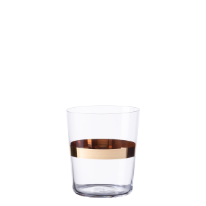 Poháry Tumbler s pruhem ve zlaté barvě 440 ml set 6 ks – 21st Century Glas Lunasol META Glass