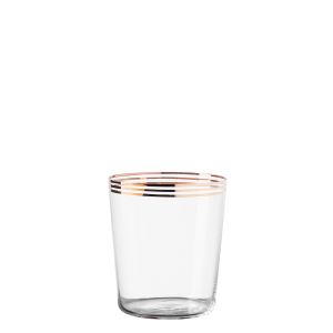 Poháry Tumbler se třemi pruhy ve zlaté barvě 440 ml set 6 ks – 21st Century Glas