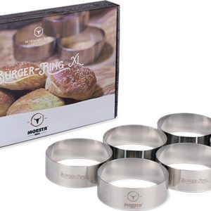Moesta BBQ Sada nerezových kroužků na pečení burger bulek, 6 ks