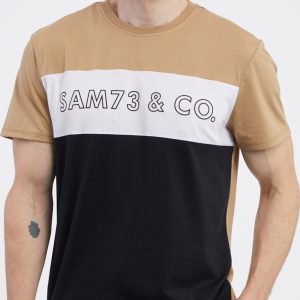 SAM 73 Pánské triko SEAMUS Hnědá XL