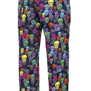 Kuchařské kalhoty EGOchef – Barevné smrtky, 100% bavlna L