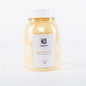Sůl do koupele med a mléko Cyprianus 650g