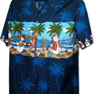 Pacific Legend Havajská košile s motivem sněhuláků Velikost: XL