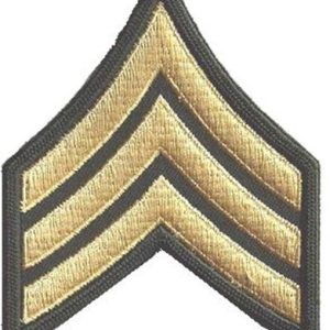 Nášivka: Hodnost US ARMY rukávová Sergeant olivová | žlutá