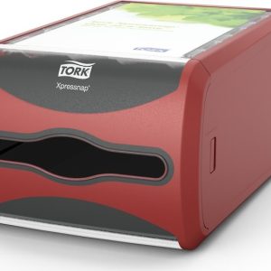 272512 Tork Xpressnap® pultový zásobník na ubrousky Interfold, kapacita 550 ks, červená, N4