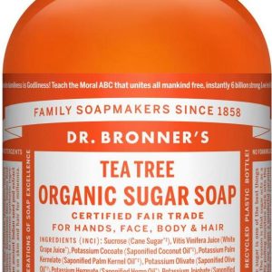 Dr. Bronner’s Tekuté mýdlo na tělo i vlasy Sugar-Shikakai, Teatree 355 ml