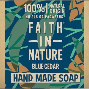 Faith in Nature Tuhé mýdlo modrý cedr, Faith for men 100 g
