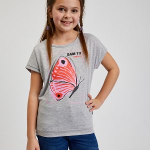 SAM 73 Dívčí triko AVERIE Šedá 116