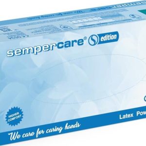 Rukavice latexové Sempercare edition, 90 ks, bílá, nepudrované Rozměr: XL