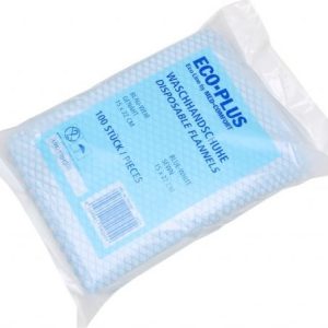 MED COMFORT Mycí žínka Eco plus, 100 ks, 15 x 22 cm, modrobílá, šitá