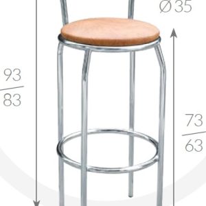 Metpol Barová židle Kuba  93/83 x 73/63