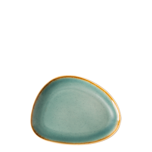 Talíř Triangle Sand tyrkysový 20,5 x 15,9 cm – Gaya
