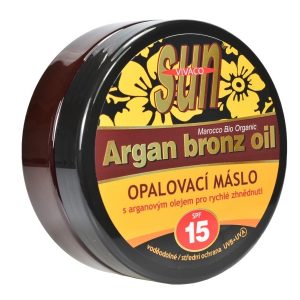 Opalovací máslo s arganovým olejem pro rychlé zhnědnutí SPF 15 VIVACO 200 ml