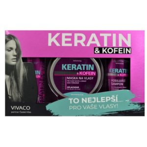 Dárkový set keratin šampon+balzám+maska ​​VIVACO 200+200+200 ml