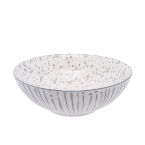 Miska na cereálie bílá / světle-šedá 17,8 cm – Basic