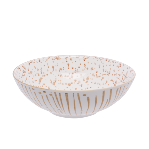 Miska na cereálie bílá / champagne 17,8 cm – Basic