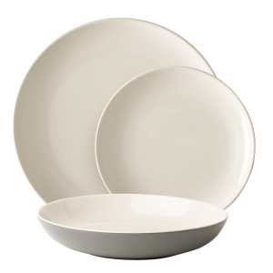 Set keramických talířů 12 ks – Elements West taupe